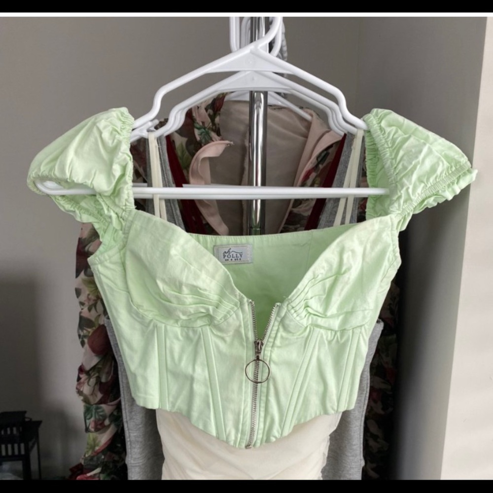 Mint zip up corset from Oh Polly